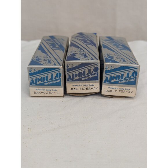 Apollo Audio Visual Projection Lamp BLK-0.75A-4V Lot of 3 New Old Stock - Picture 1 of 6